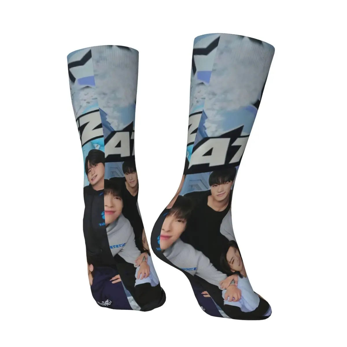 여성 남성 양말 Ateez 한국 밴드 In Your Fantasy 앨범 스타킹 가을 중간 두께 부드러운 양말 그래픽 스케이트보드 논슬립 양말