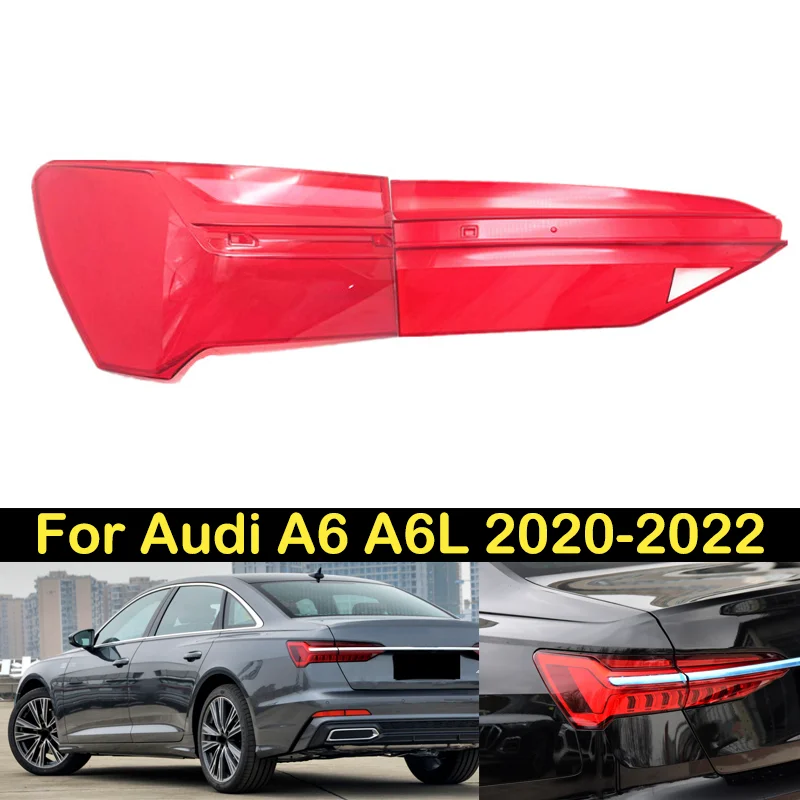 

DECHO Rear Taillight Shell For Audi A6 A6L 2019-2022 Tail Lamp Light Cover Turn Signal Stop Light Mask Replace Lampshade