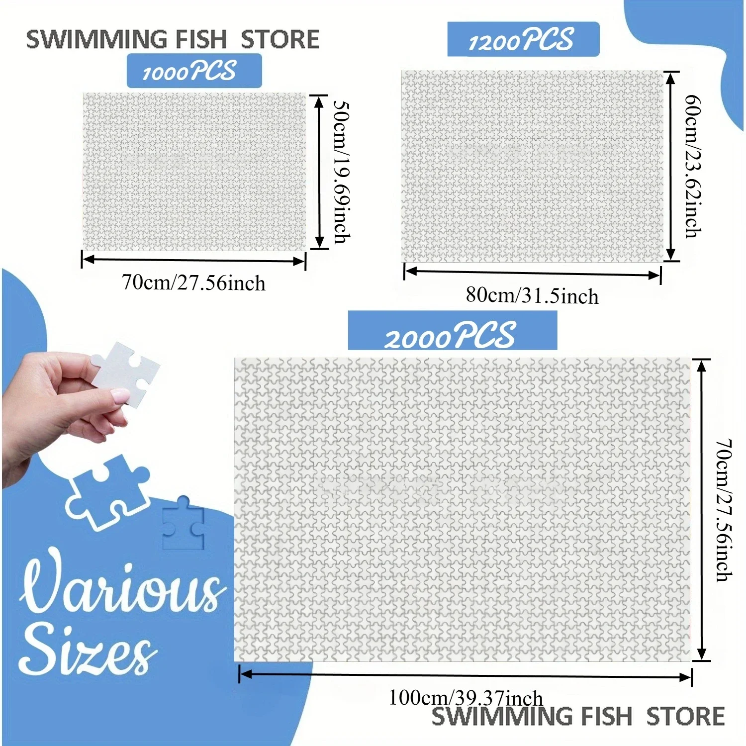Large Jigsaw Puzzle 500/1000 Pieces Vintage Bird  Flower Puzzles Adult Present Portable Box for Family Games Educational Toys