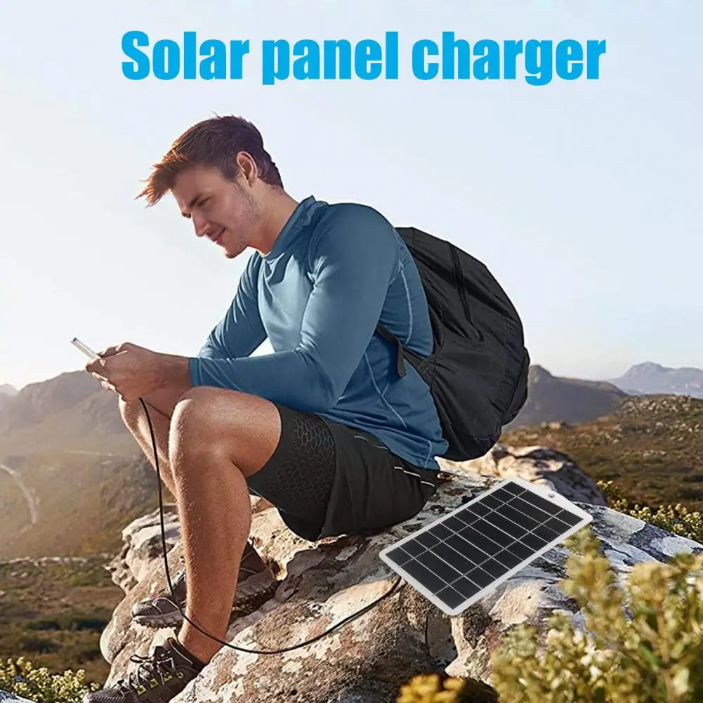 Solar Charger Portable Solar Panel Charger 2.5w High Efficiency Type-c Power Bank for Camping Outdoor Emergency Phone Charging