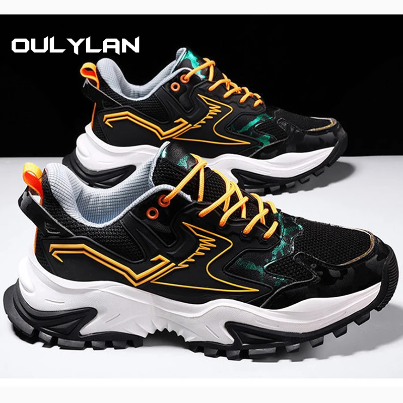 

New Design Sneakers Men Fashion Luxury Sneakers Mesh Lace Up Platform Casual Walking Hike Shoes Outdoor Tunning Shoes