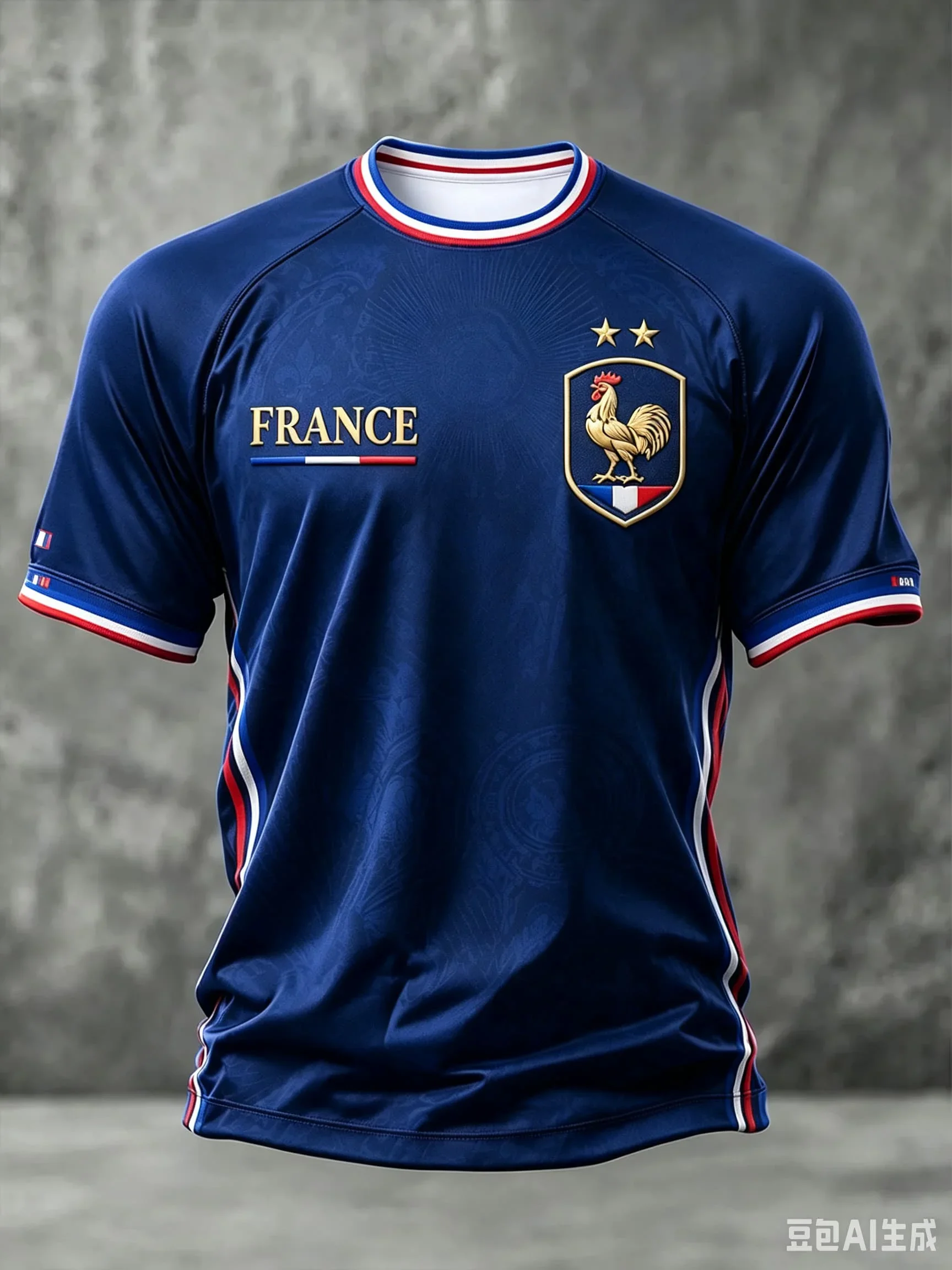 Neues Herren 3D Frankreich Hahn T-Shirt, Bedrucktes Kurzarm-Fußballtrikot der französischen Nationalmannschaft, Sommer Casual Flaggen-Streetwear-Oberteil – Detail 7