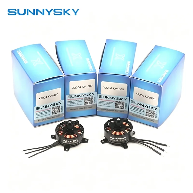 SUNNYSKY X2204 1480KV 1800KV / X2206 1500KV 1900KV Brushless Motor 2~3S Lipo 3.0mm Shaft for 3D Fixed-Wing Drone and Quadcopter