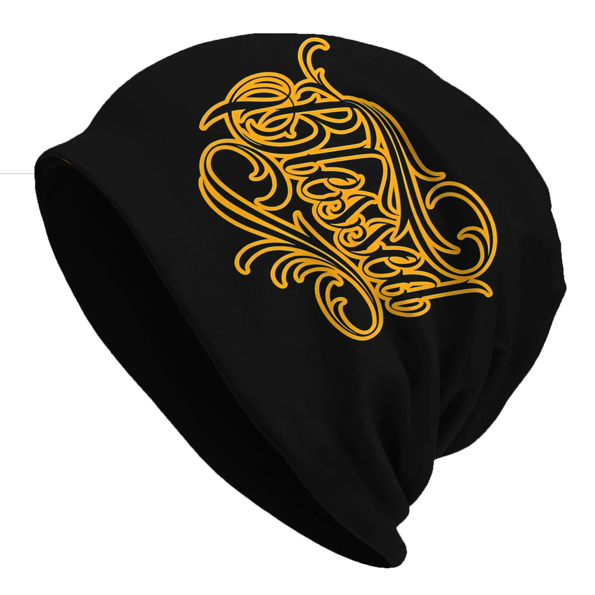 BLESSED Black Orange Hat Winter Caps Men Women  Skullies Beanies Ski Caps Soft Bonnet Hats