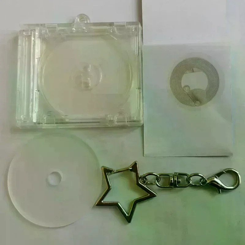 1 Piece Mini NFC Function CD Disc Case Bag Charm Keychain Peripheral Memorial Album Idol Keychain DIY Backpack Accessories