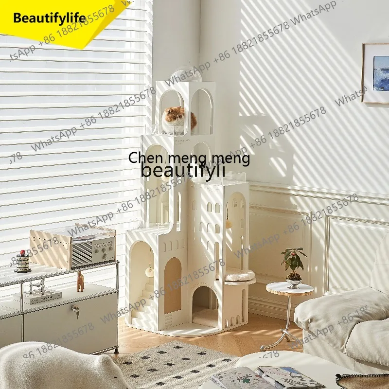 Corner Cat House Large High-Value Human-Cat Shared Cat Villa Climbing Frame K185