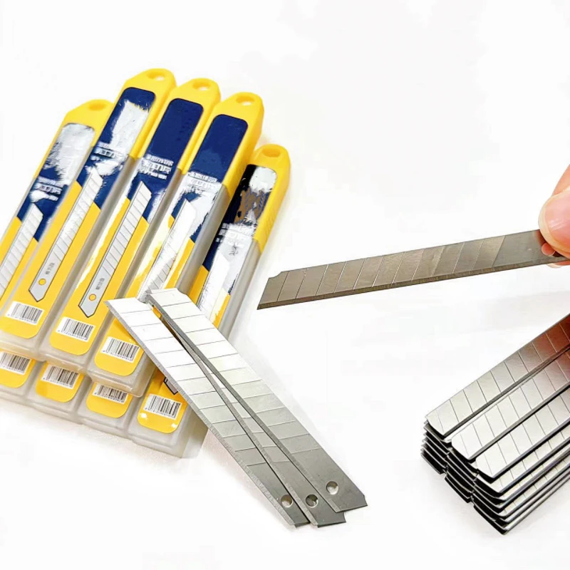OUMAN SK5 Steel Utility Knife Blades 9mm/18mm-100PCS Box | High Efficiency Cutting For Paper Leather Box Cutter 3-Month Warranty