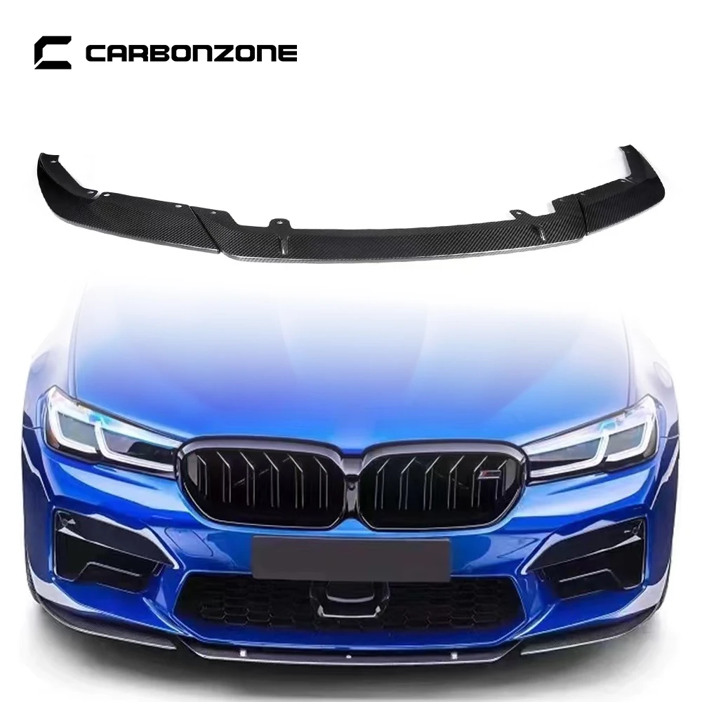 

3pcs/set RKP Style Carbon Fiber Front Lip for BMW 5 Series M5 F90 G30 LCI 3-section type front bumper diffuser Car Accessories