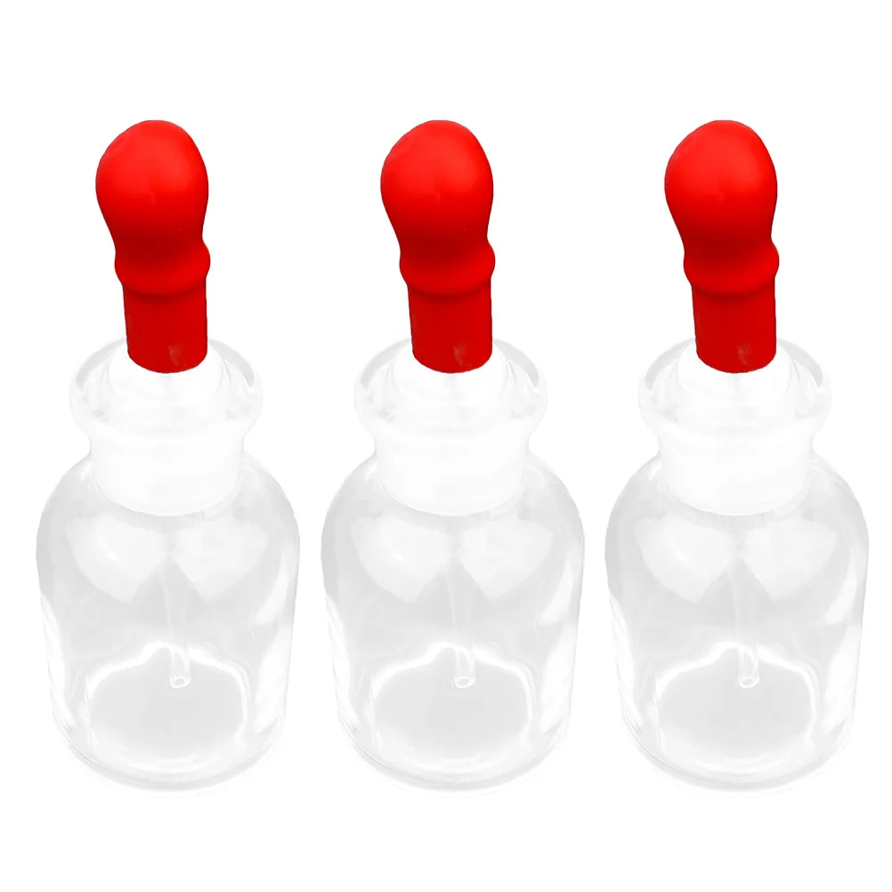 

3 PCS Essential Oil Bottle Dropper Glass Bottles Refillable Empty Perfume Dropping