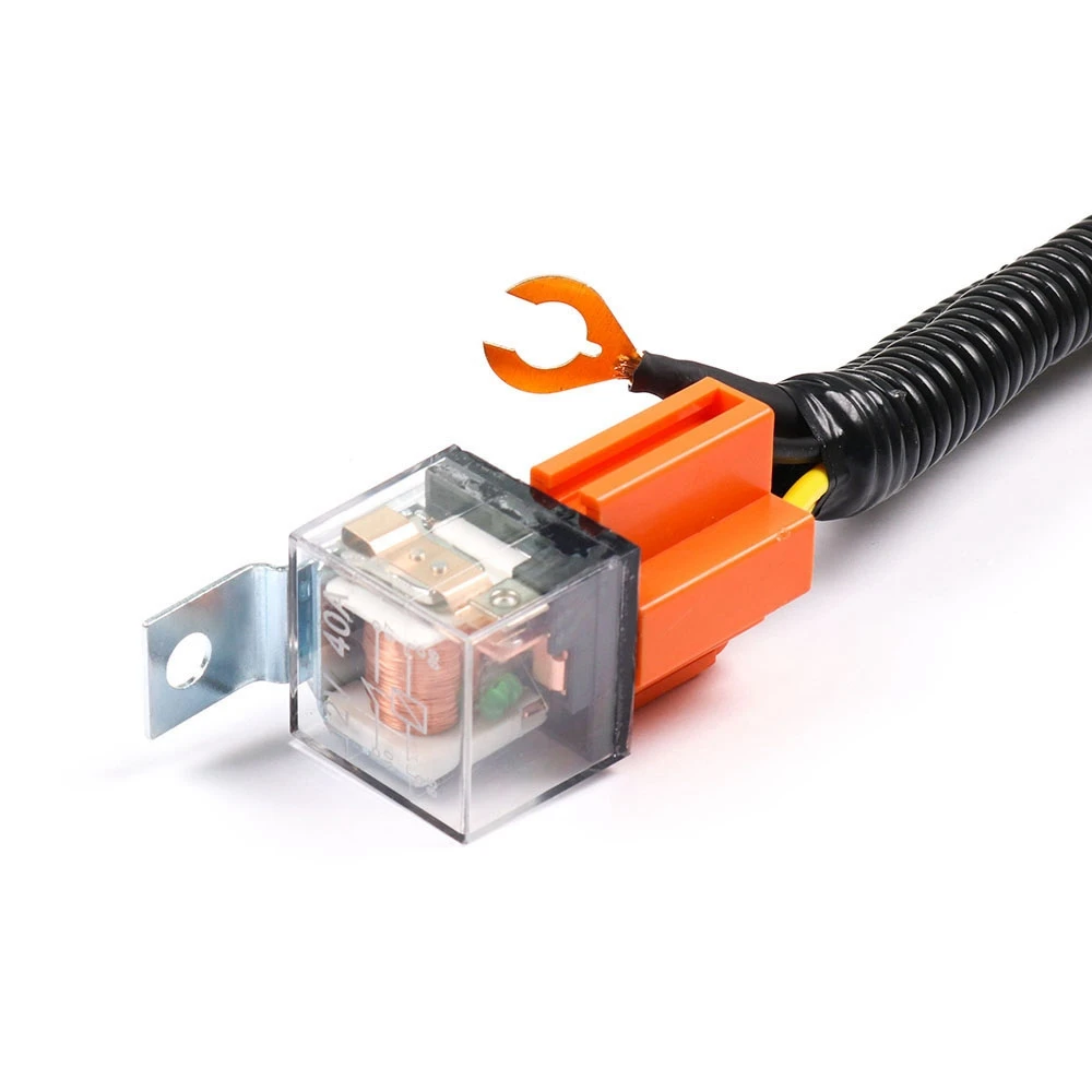 AS57-12V Horn Relay Wiring Harness Kit Grille Mount Blast Tone Horns Wiring Harness Plug For Car Truck Universal Accessories