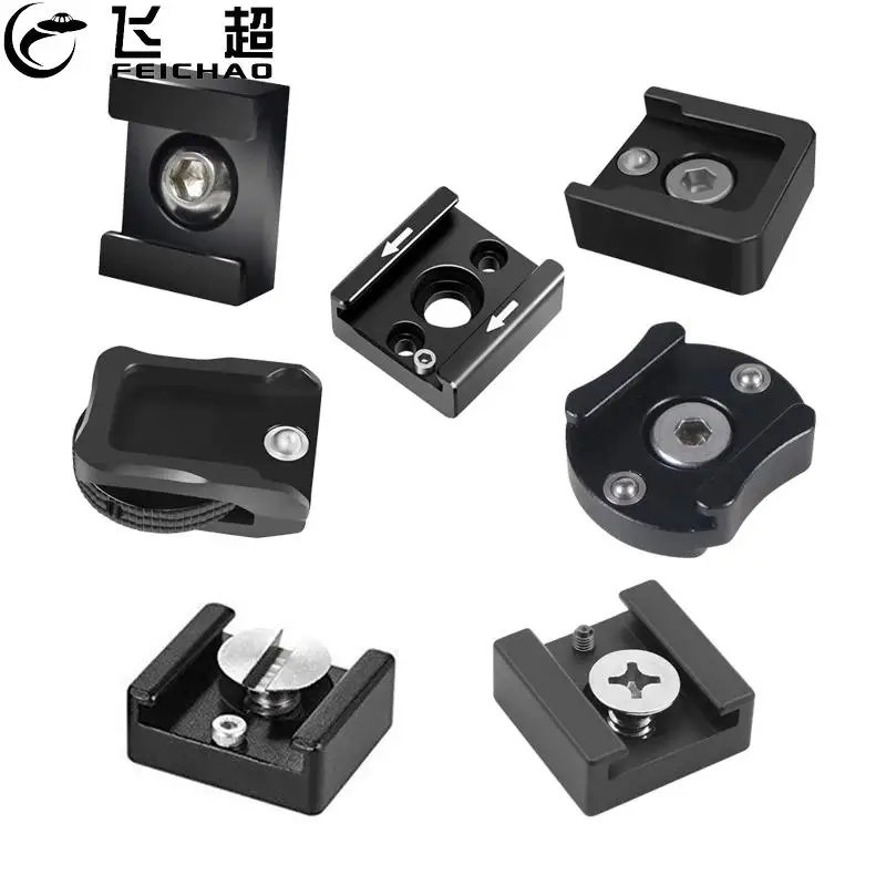 

Hot Cold Shoe Mount Adapter 1/4" Mounting Screw For DSLR Camera Cage Rig Cheese Plate Video Flash Light Microphone Accessories