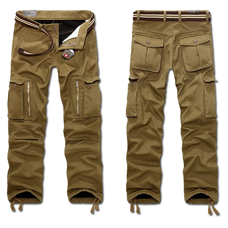 drop shipping 2023 new men winter pants men's cargo pants baggy trousers 3 colors 28-40 without belt AXP112