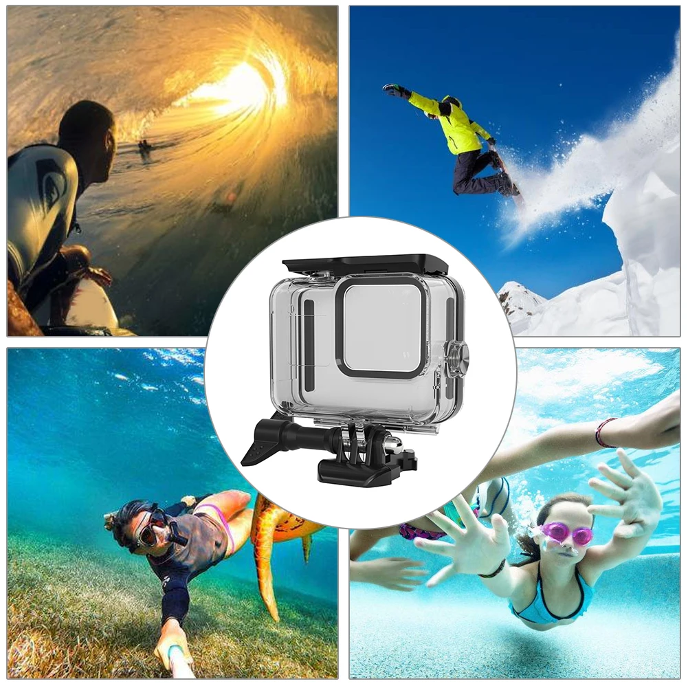 غلاف حماية مقاوم للماء تحت الماء لملحقات الكاميرا GoPro Hero 8 باللون الأسود مع متانة وقوية كافية #4
