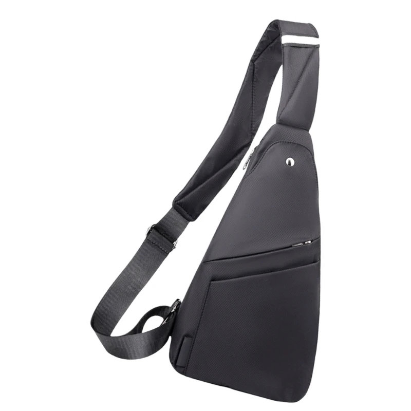 Bolsa ombro masculina elegante à prova respingos com alça ajustável para caminhadas, ciclismo deslocamento