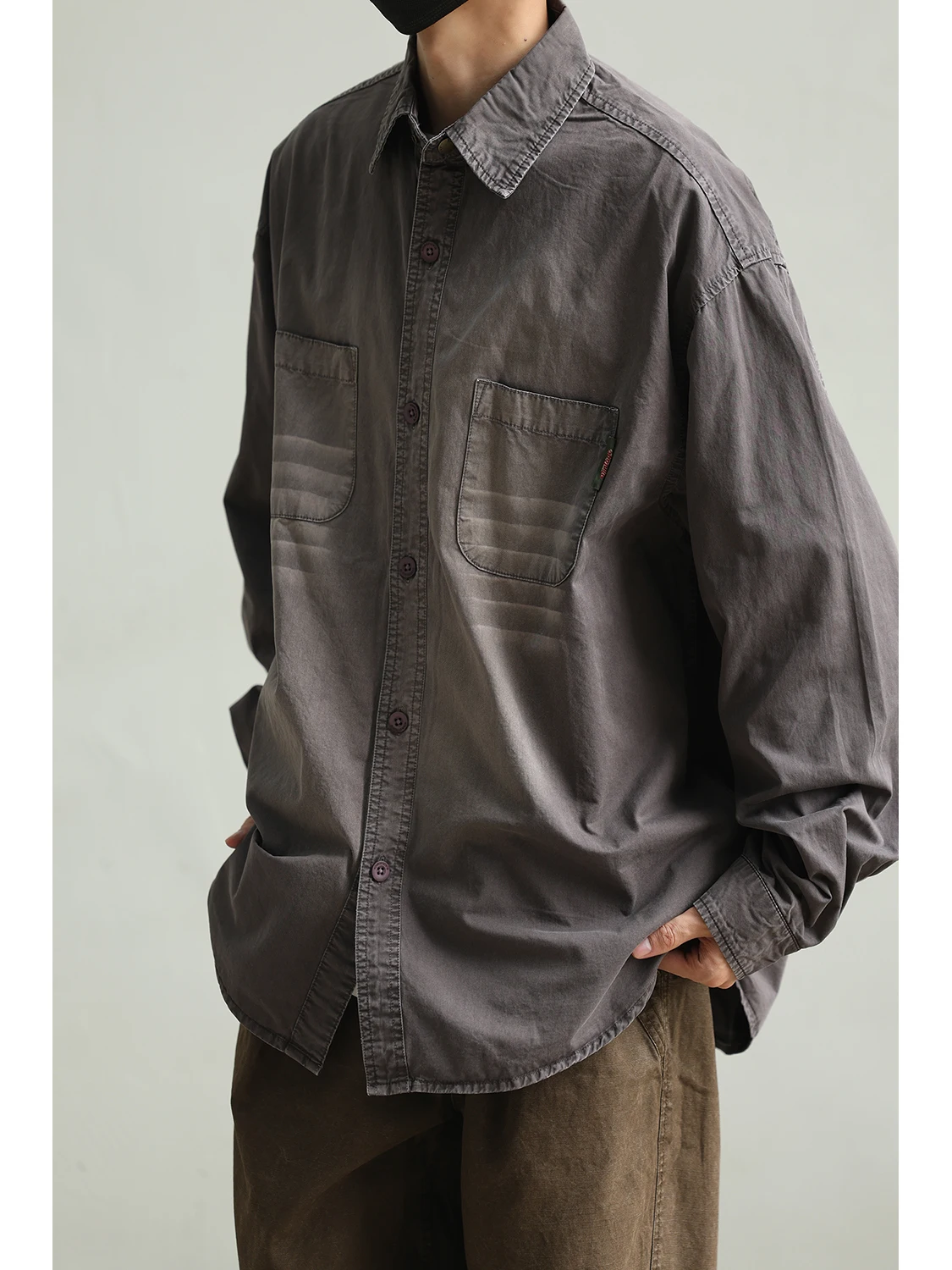 

LH Store American Design Long Sleeve Work Shirt Loose Casual Unisex Spring Autumn New Style Fashionable Cotton Shirt Jacket