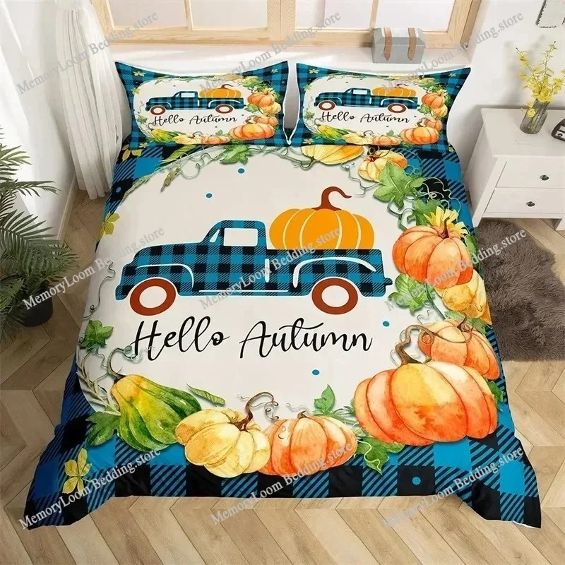 

3D Print Duvet Cover Cute Pumpkin Festival Pattern Quilt Covers for Children Single-Twin-Queen-King Bedding Soft Set HomeTextile