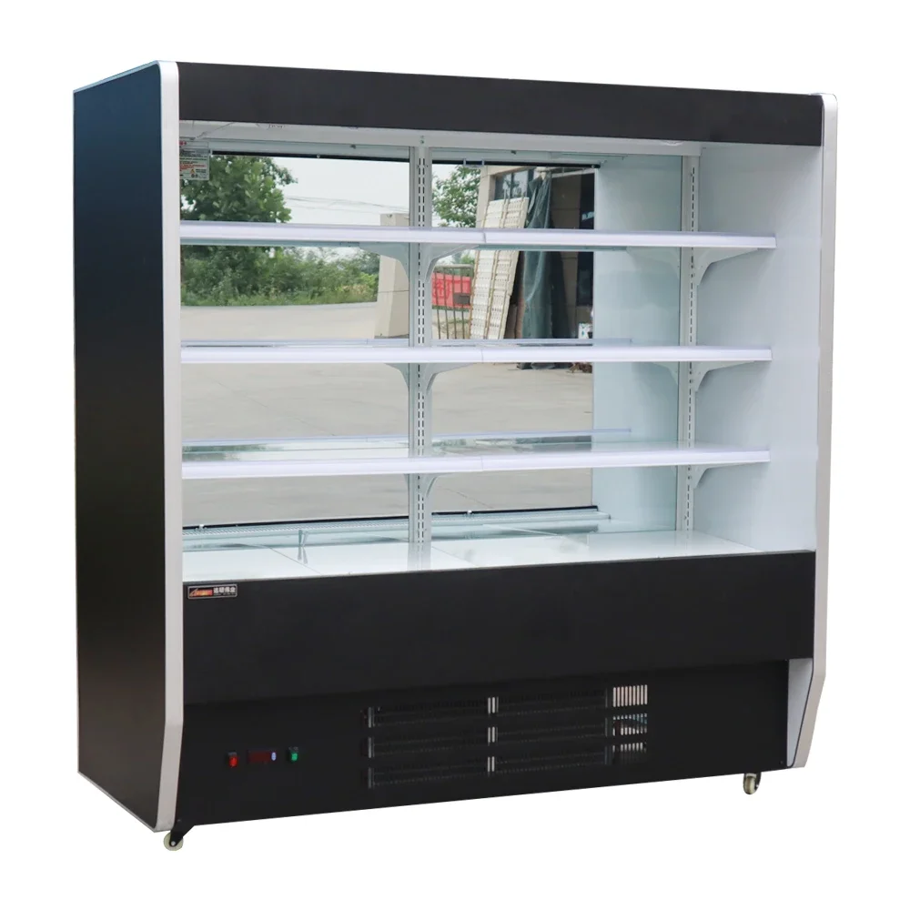 Supermarket Energy Saving Fruit Cooler Storage 220V/380V Commercial Refrigerator Showcase Vegetable Display Chiller