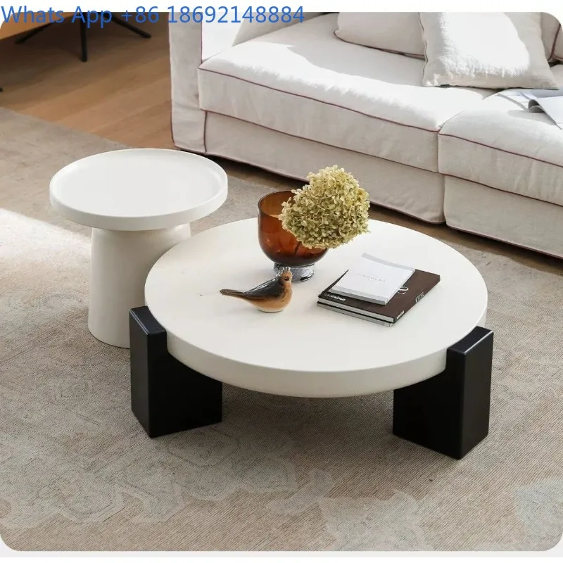 New Cream Style Coffee Table for Living Room, Modern Light Luxury Simple Apartment Home