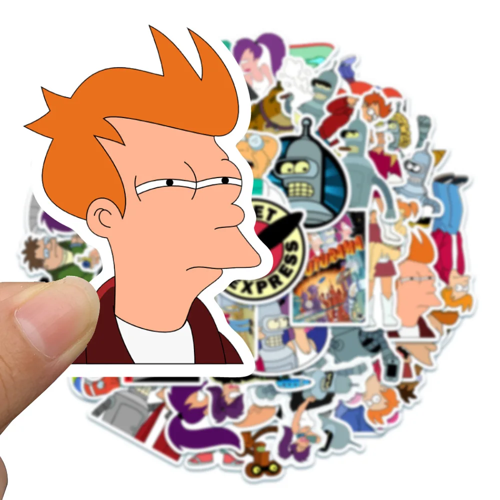 10/30/50PCS Futurama Cartoon Stickers Disney Animation Graffiti Kids Toys Laptop Guitar Phone Guitar Car Bike Skateboard Decals