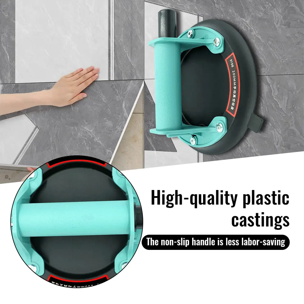 8 Inch 200KG Air Pump Vacuum Suction Cups Powerful Heavy-Duty Strong Hand Pump Sucker Lifted Magnets Handling Tools