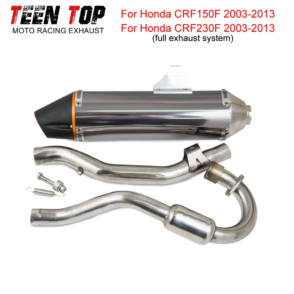 For Honda CRF150F CRF230F Full Exhaust System Stainless Motorcycle Escape Exhaust Pipe CRF230F 2003-2013 Connect Tube