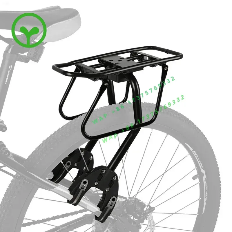 26 StyleRear Cargo Rack Adjustable Bicycle Carrier Luggage Rack Back Aluminum 115 Lbs Capacity
