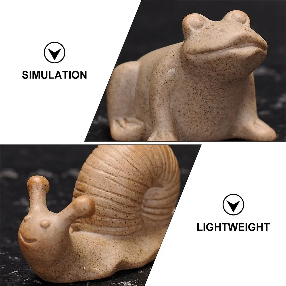 

4pcs Creative Figurines Lightweight Mini Animal Creative Decoration Decor For Home Office Mall Desktop Flowerpot Ornament
