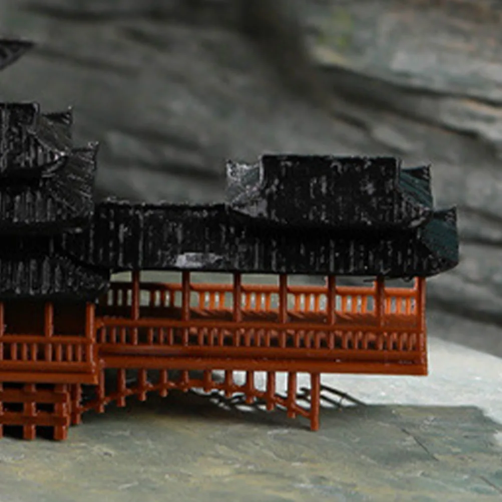 

Miniature Ornaments Plastic Garden Bridges for Outdoors Bonsai Japanese Micro Landscape Accessories Mini Pavilion