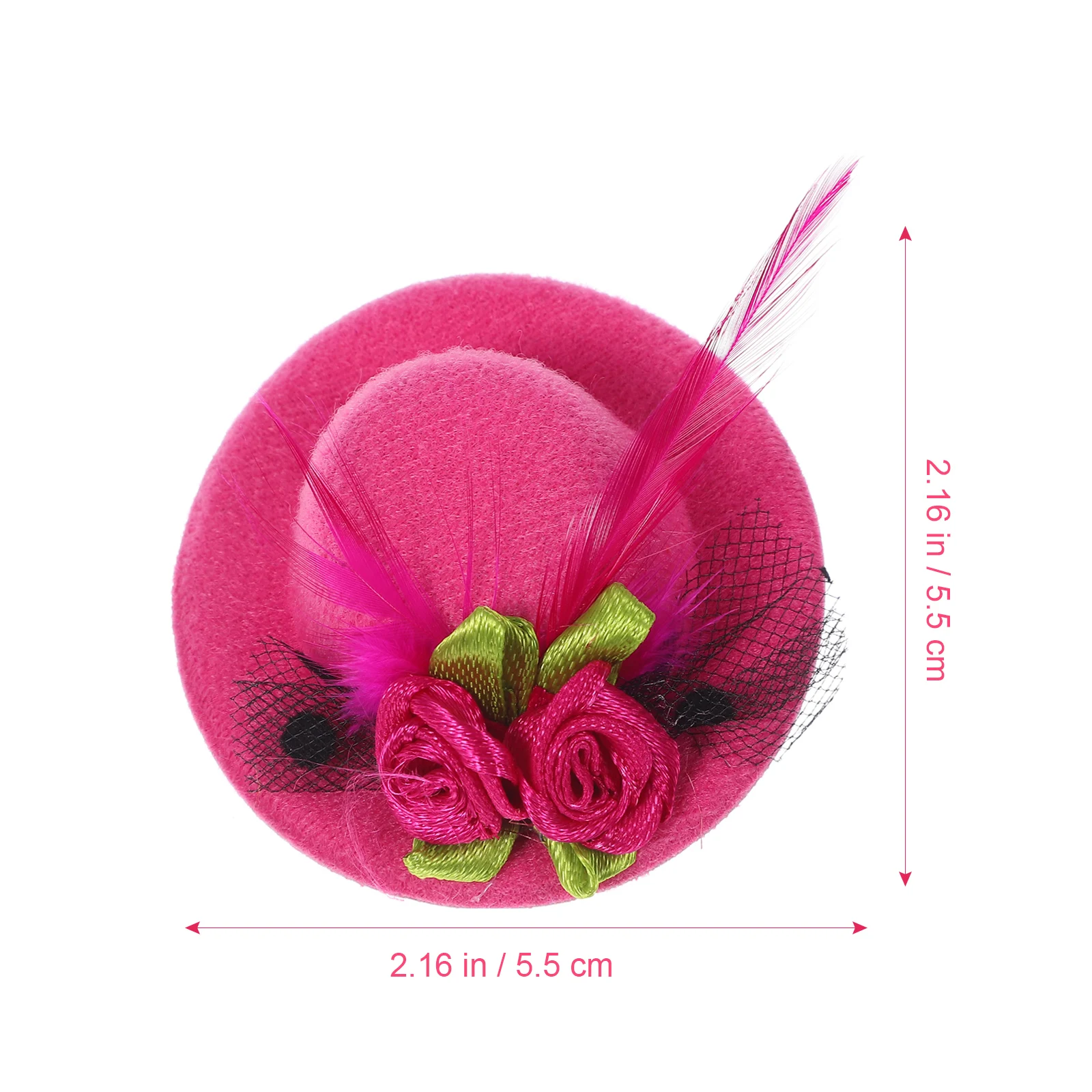 

24pcs Mini Fascinator Hats Kids Hair Accessories Colorful Small Hats Girls Clips Mesh Veil Ribbon Wedding Tea Party Birthday
