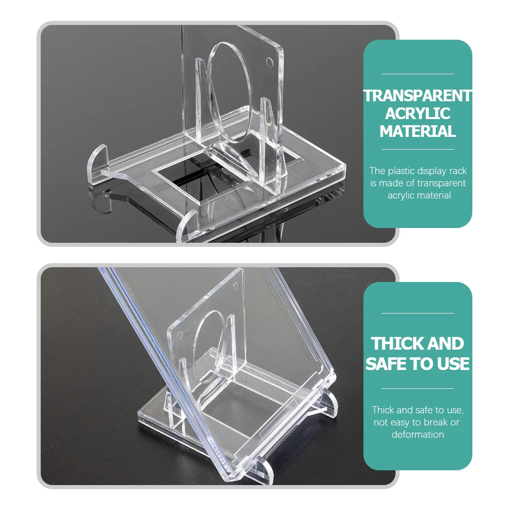 6 Pcs Display Shelves Game Card Holder Plastic Storage Rack Plate Holders Magnet Easel Stands for