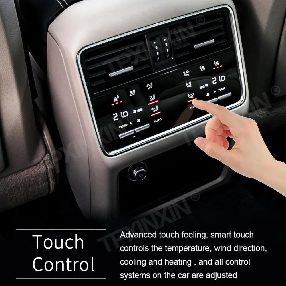 Smart Control Penal For Porsche Cayenne 2018 2019-2021 Rear Air Conditioner AC Air Conditioning Climate LCD HD Touch Screen Unit