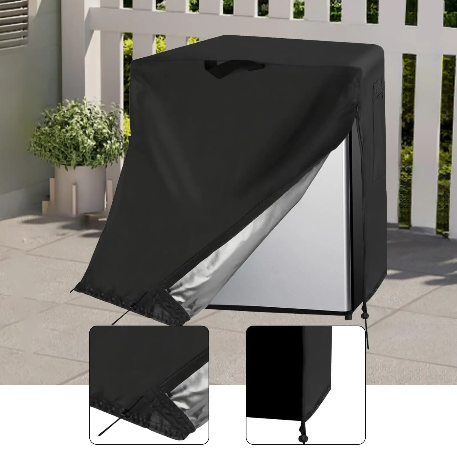 Compact Refrigerator Cover Windproof 210D Oxford Fabric Fridge Protector