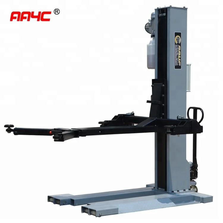 CE Certified Electrical Release One Post Lift Hydraulic 1 Post Lift  Movable 1 Post Lift AASP-YY2.5E