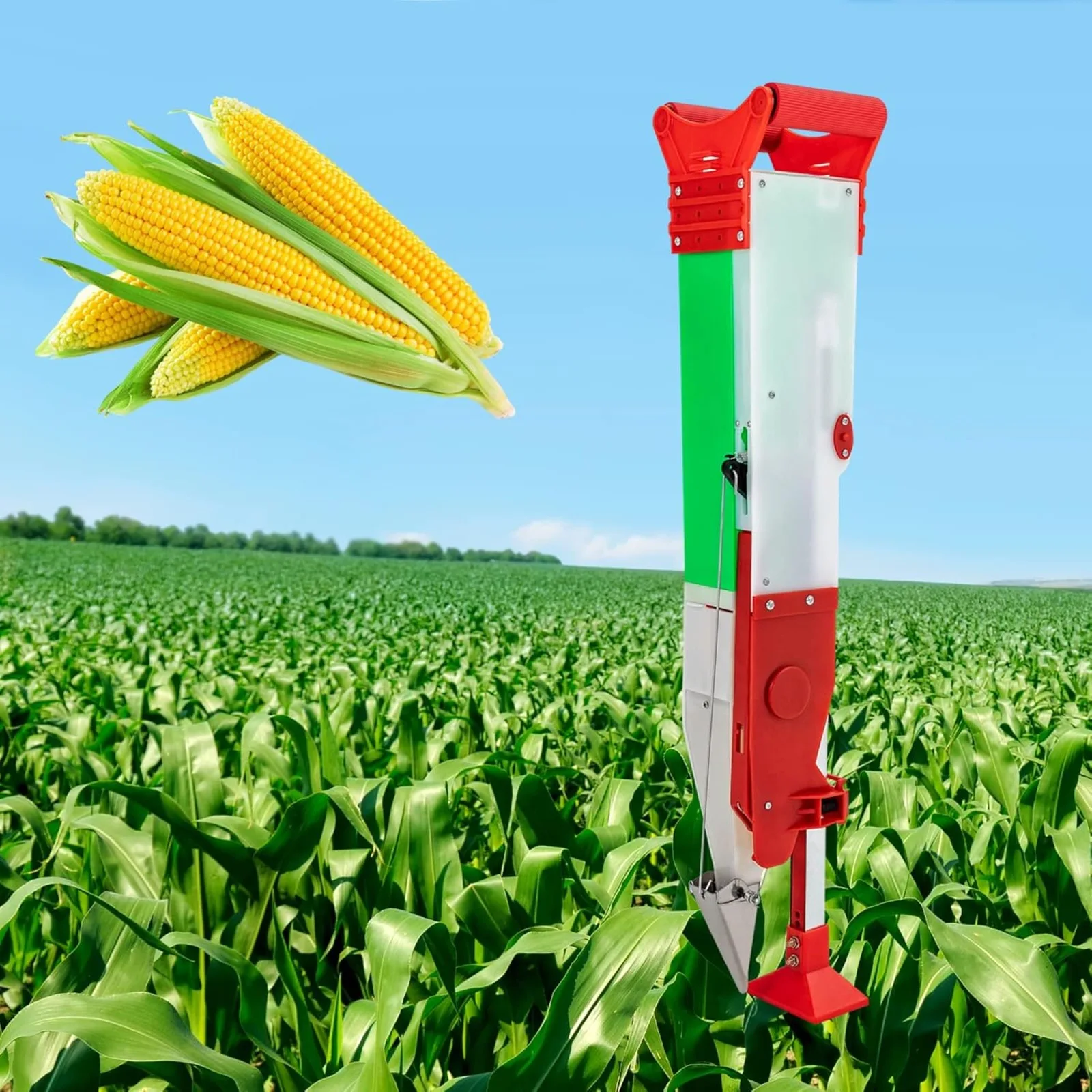 

Manual Seeder, Adjustable Handheld Seeding Machine and Fertilizer Spreader, Peanut Corn Bean Planter, Household Garden
