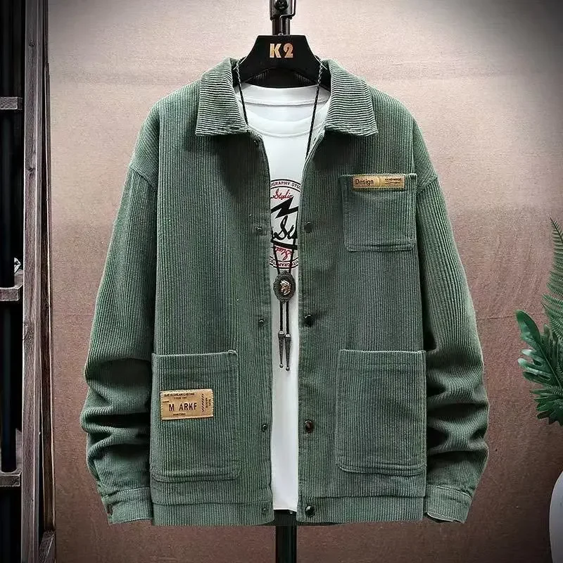 Blazer rayé à boutonnage simple pour hommes, manteau surdimensionné, vestes trempées, grande taille,