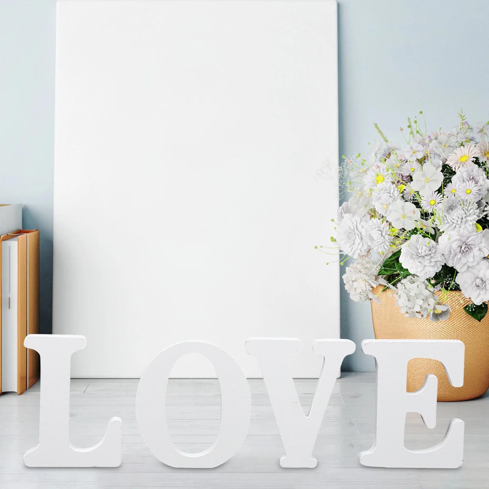 

1Set Wooden Letter Decor Love Sign for Home Mdf Hollow Design Valentine's Day Table Decoration Rustic Living Room Centerpiece