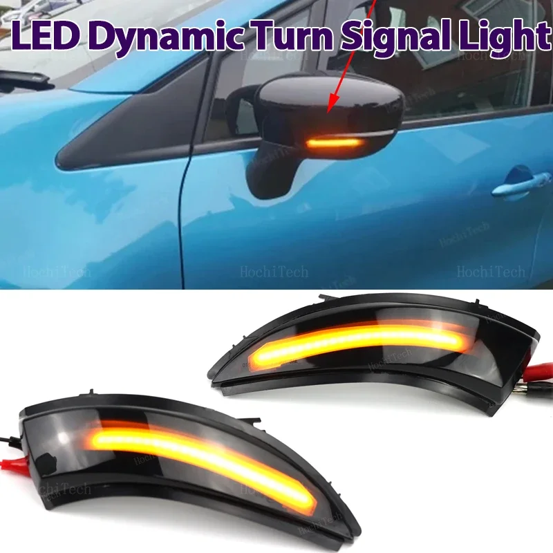 Dynamic LED Turn Signal Lights Rearview Mirror Indicator Blinker Repeater For Renault Captur Samsung QM3 Kaptur Clio IV Lutecia