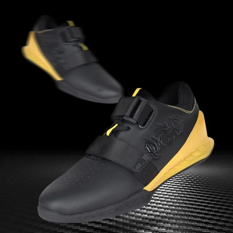 Professional Weight Lifting Sneakers for Man Anti-Slip Men Squat Hard Pull Shoe Hook & Loop Weight Lifting training Shoe For Man