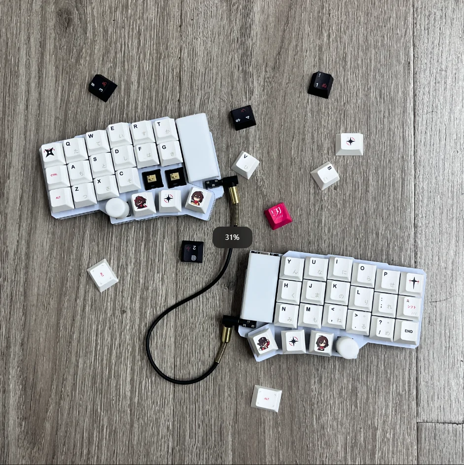 

Silakka44 Split Keyboard Customized Wired Single Mode Knob Hot Swap RP2040 Ergonomic Gaming Split Keyboard Support Qmk/Vial DIY