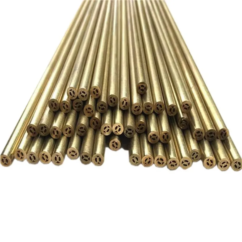 Ø1.60-Ø3.00X400mm EDM Wire Cut Drilling Electrodes Multi-hole Brass Tube