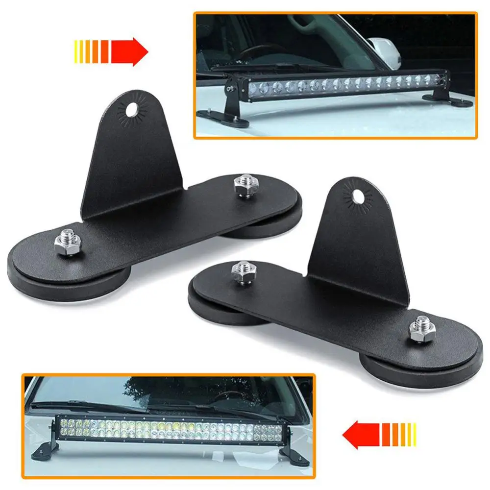 2Pc Car Roof Light Holder LED Strong Light Base Bracket Mount Magnetic Holder Auto SUV Truck LED Bar Headlight Holder Stand Base