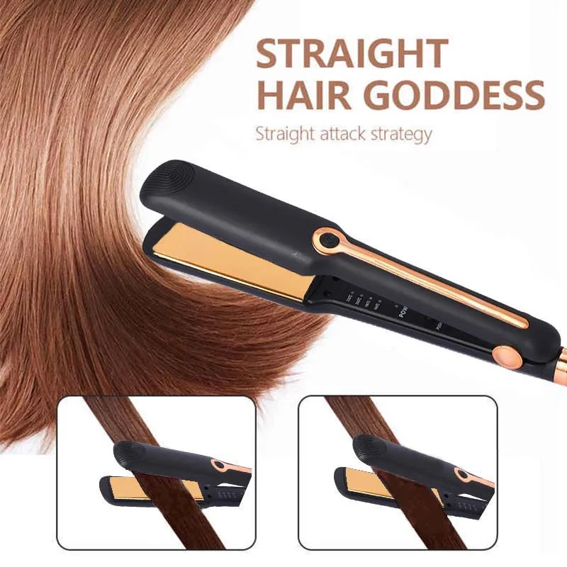 Negative Ion Hair Straightener Curling Iron Ceramic Flat Iron Negative Ion Wide Plate Temperature Adjustable Hair Straig - view 3