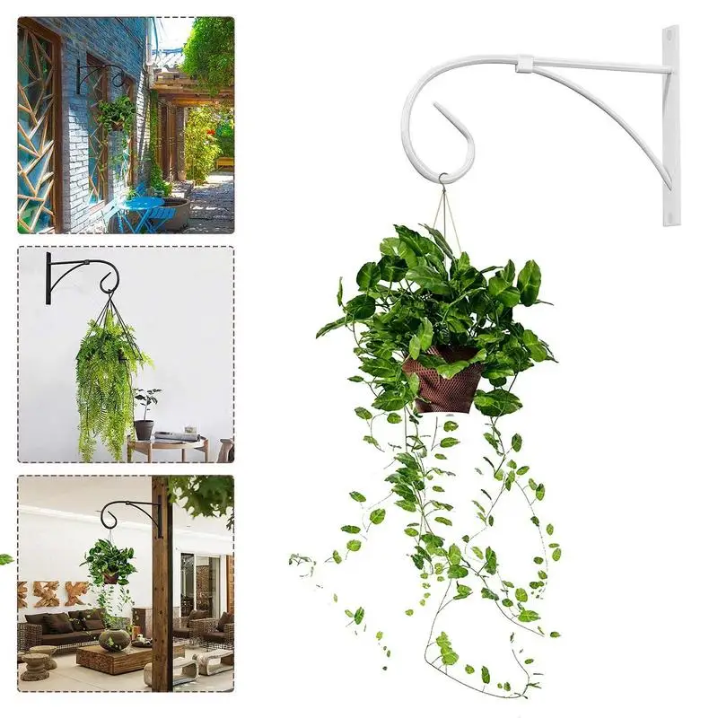 Wall Plant Hangers Indoor 10in Cast Iron Metal Plant Hooks Vintage Wall Hooks Stable Indoor Plant Decoration For Pot Wind Chime image 5