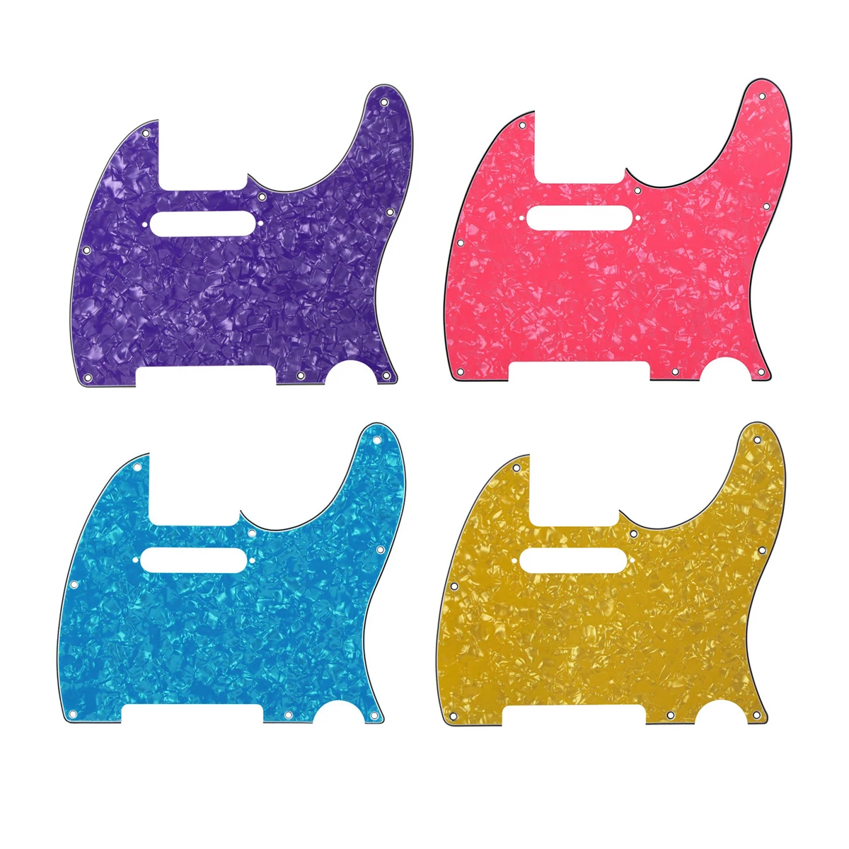 8 Hole Pink Pearl Guitar Pickguard for Tele W/Screws Fit for Telecaster USA/MX Standard Pickguard Replacement Guitar Accessories