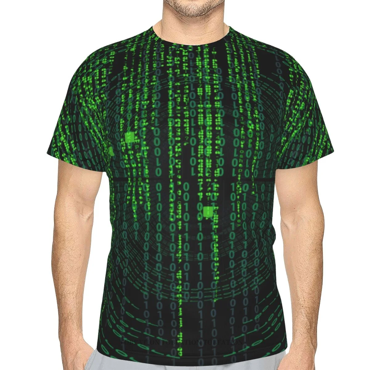 Film Code Polyester 3D Print The Matrix Men\'s T Shirt Outdoor Sports Quick-drying Clothes Casual Loose T-Shirt Street Tees