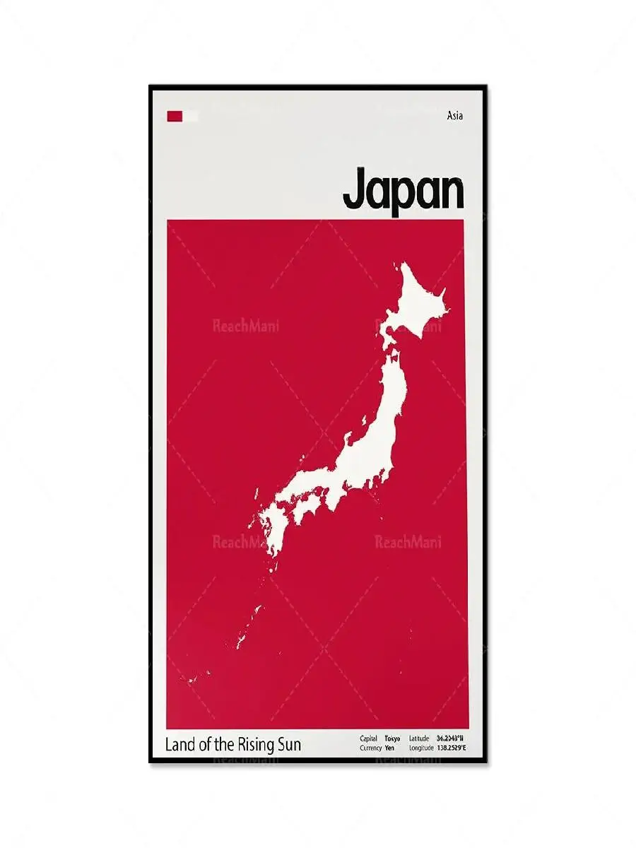 ملصق خريطة العالم السودان كينيا الهند الجزائر كندا بريطانيا المغرب أوكرانيا فرنسا ألمانيا اليابان ديكور المنزل