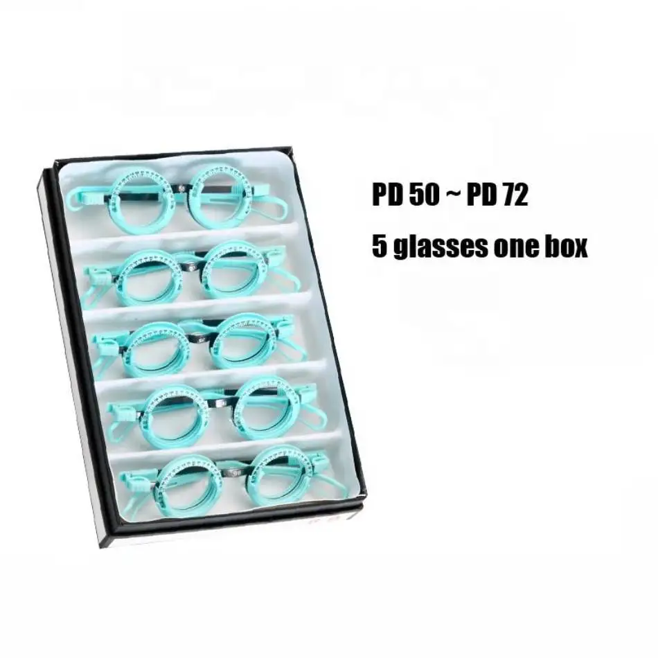 Ophthalmic Equipment Optometry Titanium Trial Frame PD 50mm-72mm Available Optical Use Titanium Trial Frame Eye Training 5PCS