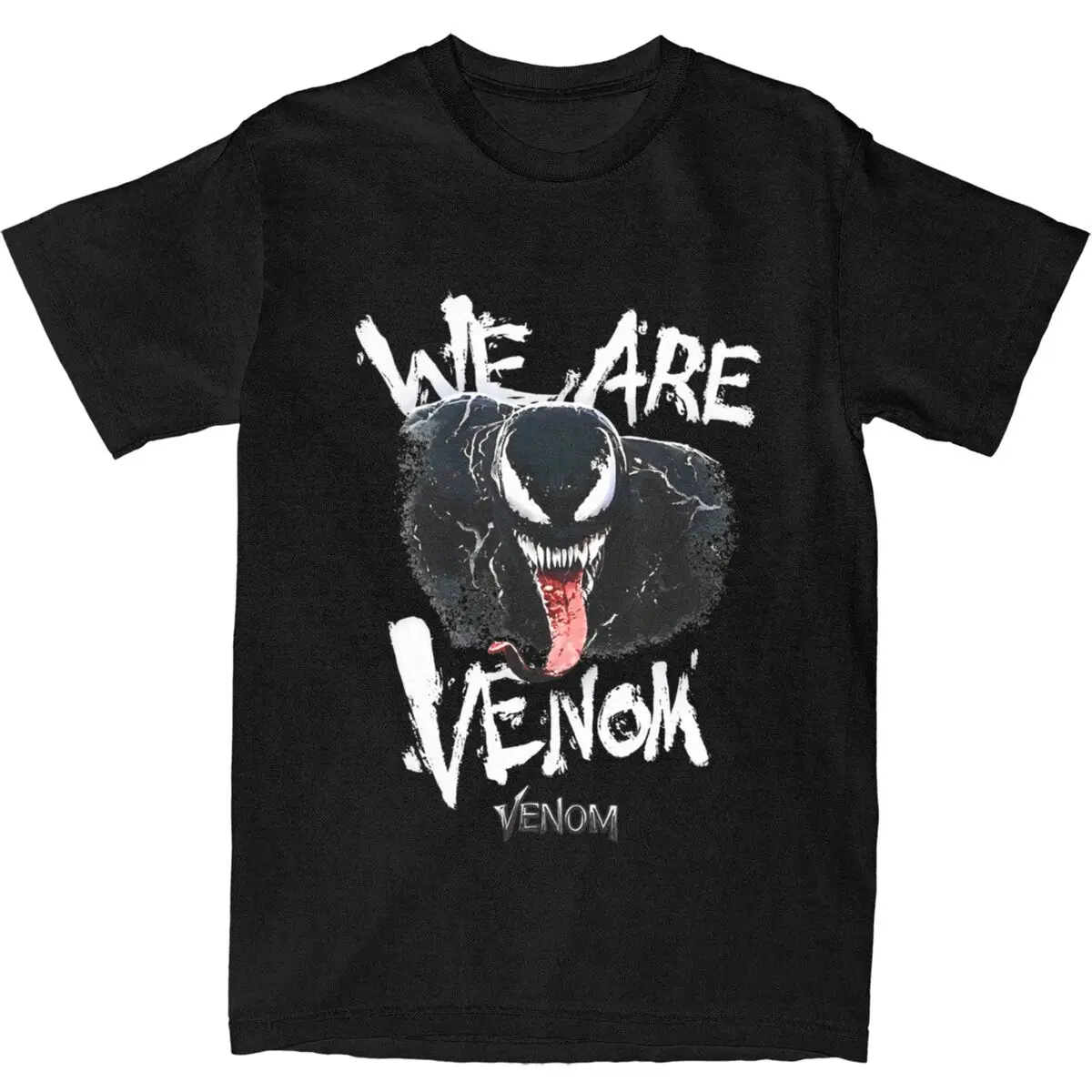 Venom We Are Venom T-Shirt Hipster T Shirts Short-Sleeved Streetwear Tops Summer Cotton O Neck Oversized Top Tees