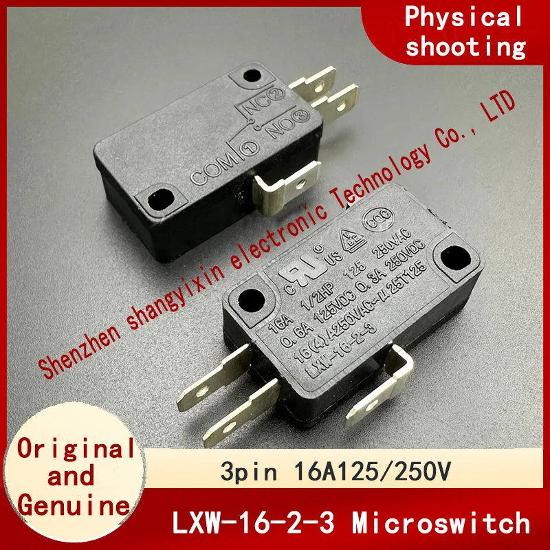 

Микропереключатель LXW-16-2-3 для определения предела хода и кнопки сброса, 16А 125/250В, для соковыжималок и льдогенераторов