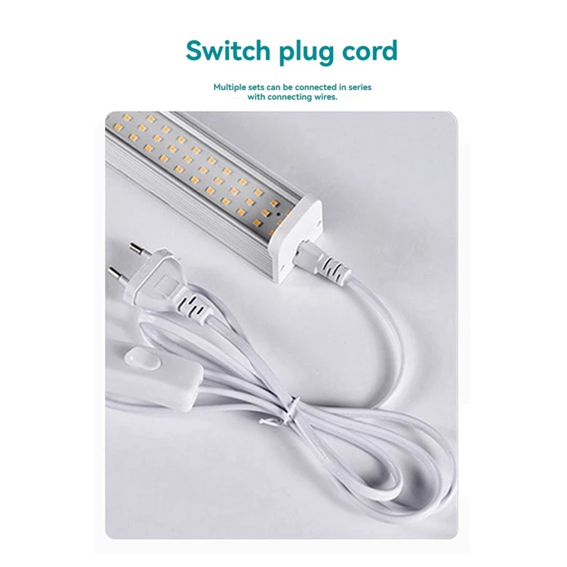 اصنع أضواء كاملة الطيف-نمو-للداخلية-النباتات-للبذور-بدء-الشتلات-استبدال ضوء الشمس-Aechmea-Rubrolilacina-قابس الاتحاد الأوروبي